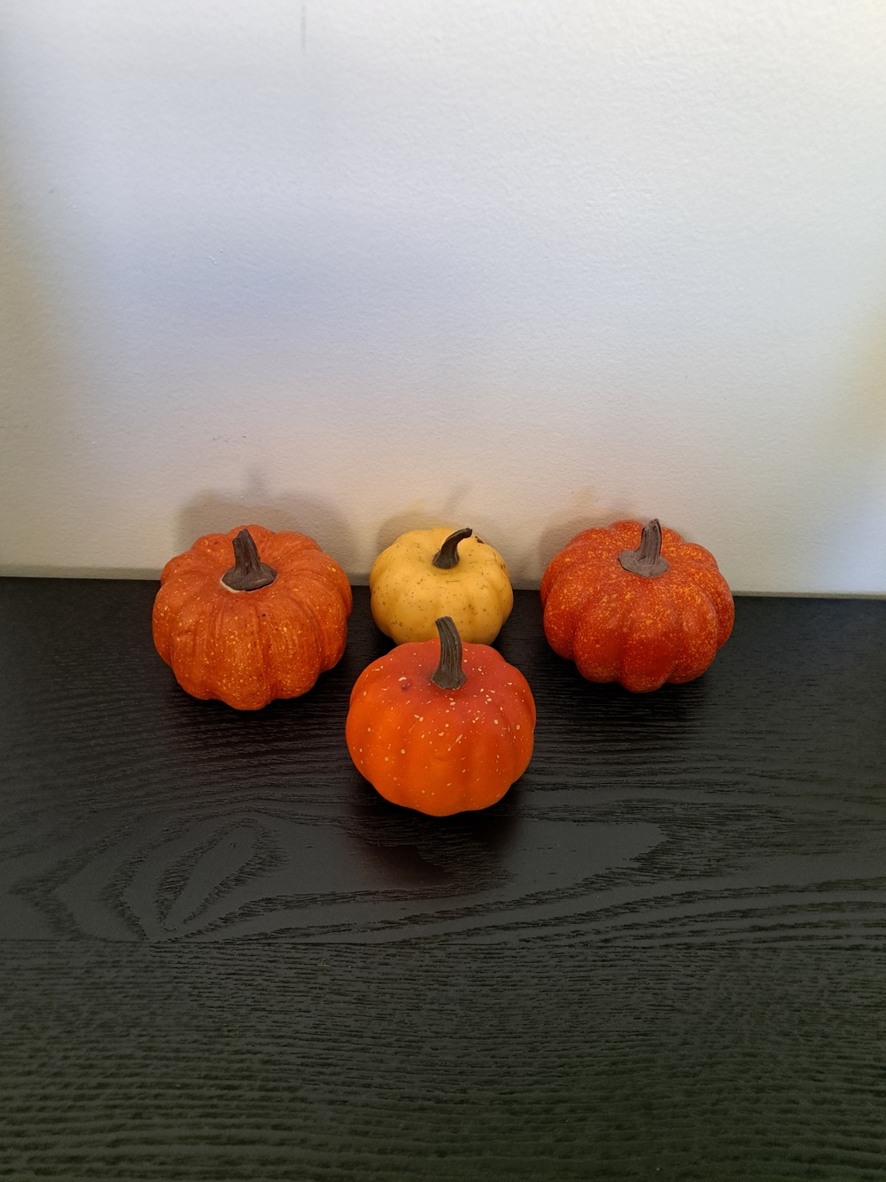 Decorative Orange and Yellow Faux Pumpkin Set